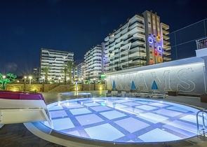 اطلالة بحر -شقة 1 غرفة وصالة -ضمن مجمع 5 نجوم -في افسلار / الانيا 