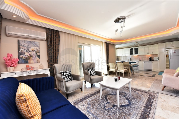 اطلالة بحر مباشرة - شقة عائلية 2 غرفة وصالة -ضمن مجمع - في مهموتلار / الانيا 