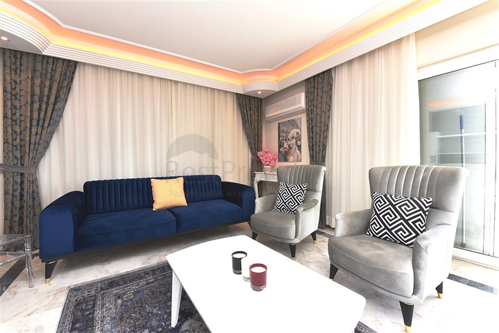 اطلالة بحر مباشرة - شقة عائلية 2 غرفة وصالة -ضمن مجمع - في مهموتلار / الانيا 