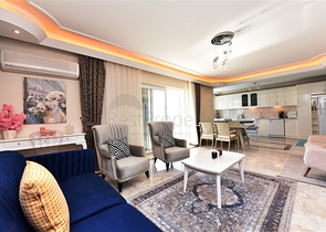 اطلالة بحر مباشرة - شقة عائلية 2 غرفة وصالة -ضمن مجمع - في مهموتلار / الانيا 