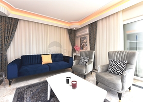 اطلالة بحر مباشرة - شقة عائلية 2 غرفة وصالة -ضمن مجمع - في مهموتلار / الانيا 