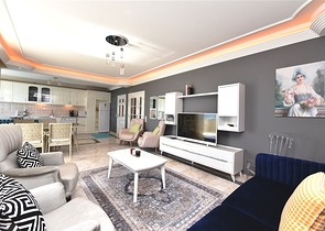 اطلالة بحر مباشرة - شقة عائلية 2 غرفة وصالة -ضمن مجمع - في مهموتلار / الانيا 