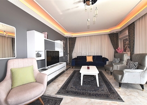 اطلالة بحر مباشرة - شقة عائلية 2 غرفة وصالة -ضمن مجمع - في مهموتلار / الانيا 