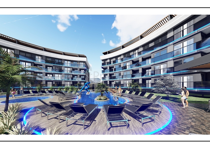 بالاقساط - مجمع بتصميم حديث -في منطقة اوبا / الانيا 