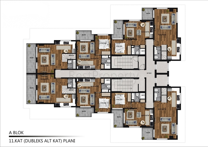 شقق بالاقساط - مجمع قيد الانشاء -في مهموتلار / الانيا 