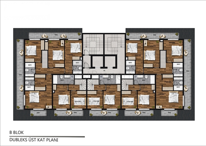 شقق بالاقساط - مجمع قيد الانشاء -في مهموتلار / الانيا 