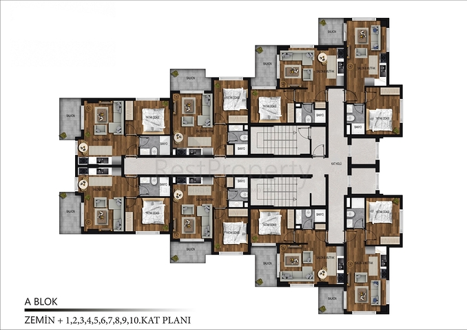 شقق بالاقساط - مجمع قيد الانشاء -في مهموتلار / الانيا 