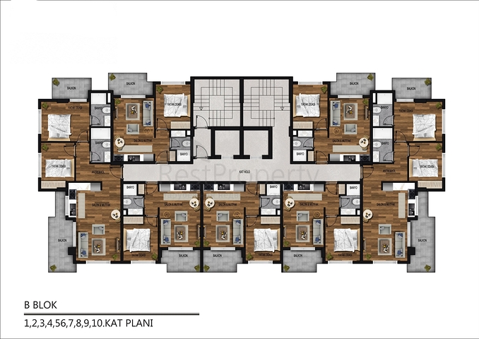 شقق بالاقساط - مجمع قيد الانشاء -في مهموتلار / الانيا 