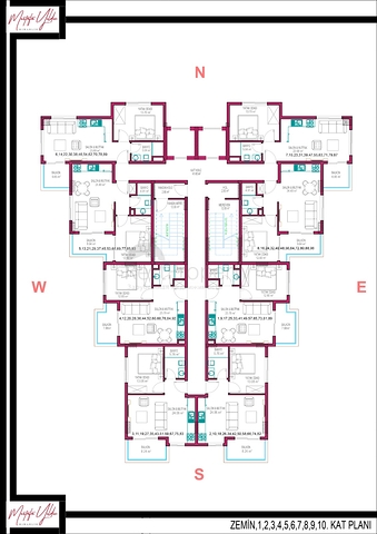شقق بالاقساط - مجمع قيد الانشاء -في مهموتلار / الانيا 