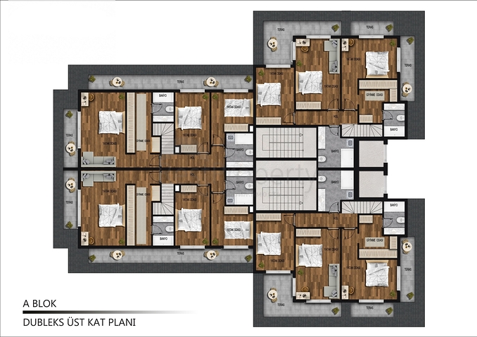 شقق بالاقساط - مجمع قيد الانشاء -في مهموتلار / الانيا 
