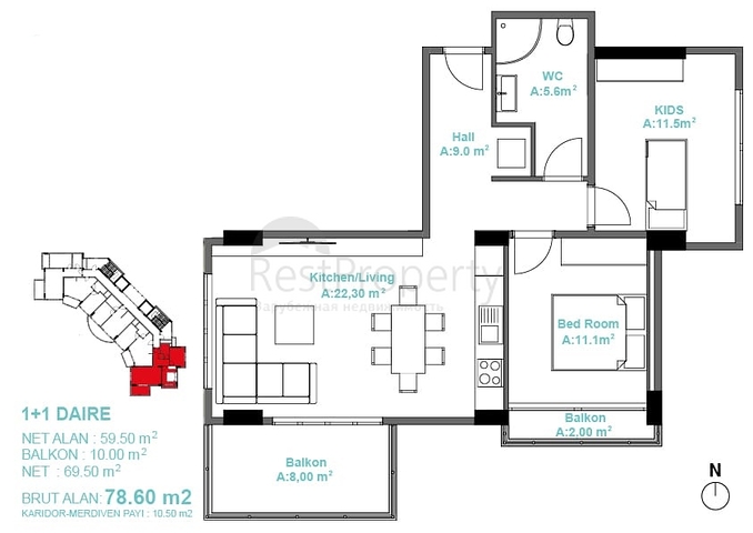 تملك منزل احلامك وبالاقساط - مجمع قيد الانشاء في مهموتلار / الانيا 