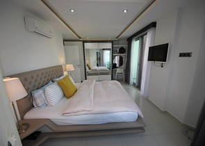 اطلالة بحر -شقة فاخرة -غرفتين وصالة - ضمن مجمع -في كارجي جاك / الانيا 