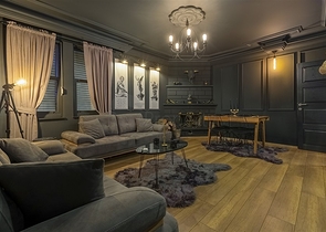 شقة انيقة - تصميم غرفة وصالة - في مركز الانيا 