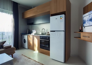 شقة غرفة وصالة -ضمن مجمع سكني جديد - في مهموتلار / الانيا 