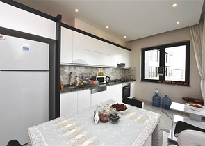 اطلالة بحر وقلعة - شقة 2 غرفة وصالة  - في مركز الانيا 