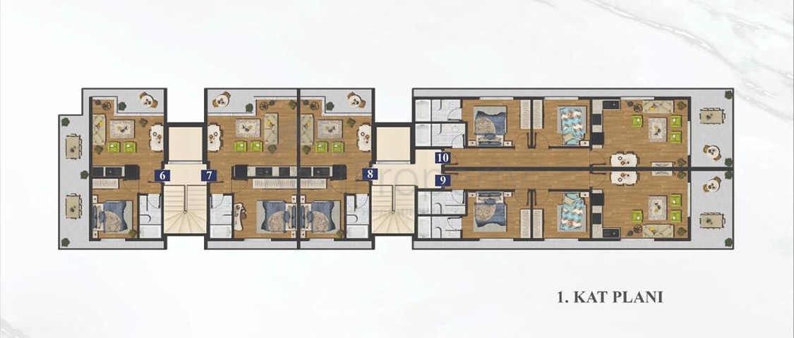 بالاقساط -شقق قريبة من البحر والمركز - مجمع فيد الانشاء -مركز الانيا