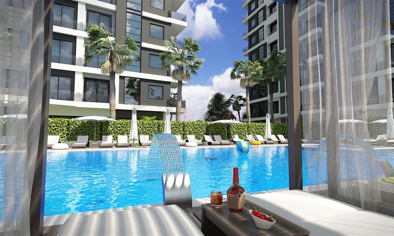 قريب من البحر -بالاقساط -شقق عائلية ضمن مجمع سكني - في مهموتلار / الانيا 