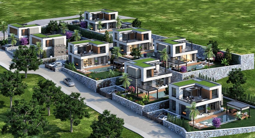 فلل مستقلة فاخرة - ضمن مجمع حديث - في بودروم 