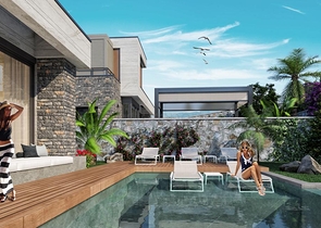 فلل مستقلة فاخرة - ضمن مجمع حديث - في بودروم 