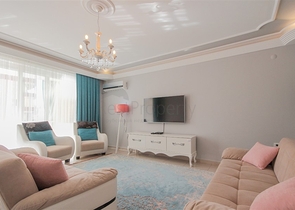 قريب من البحر - شقة 2 غرفة وصالة - مفروشة -في مهموتلار / الانيا 