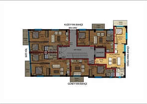 شقة جديدة بغرفة نوم واحدة في وسط مدينة أنطاليا