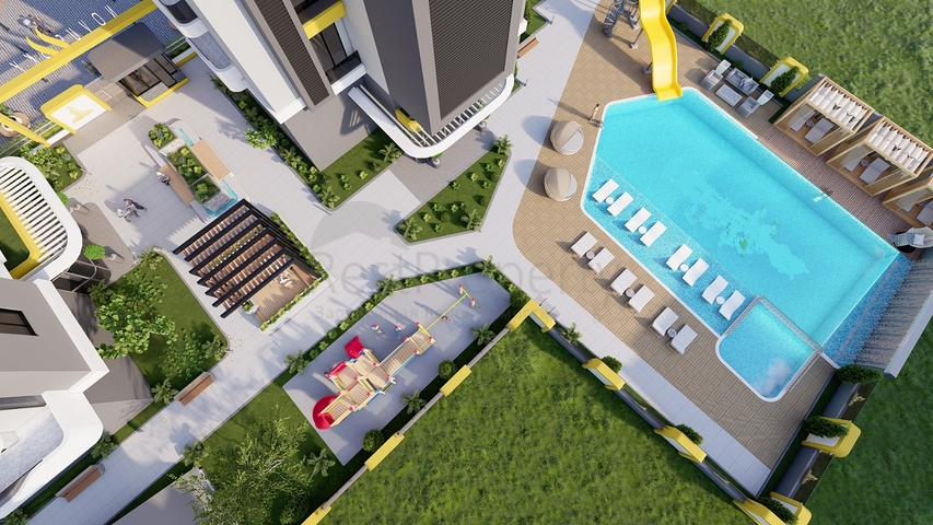 قريبة من البحر -شقق بالاقساط - ضمن مجمع قيد الانشاء -في مهموتلار / الانيا 