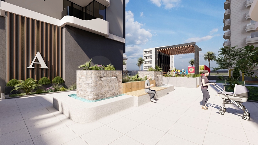 قريبة من البحر -شقق بالاقساط - ضمن مجمع قيد الانشاء -في مهموتلار / الانيا 