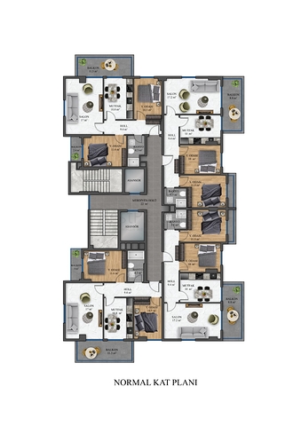 قريبة من البحر -شقق بالاقساط - ضمن مجمع قيد الانشاء -في مهموتلار / الانيا 