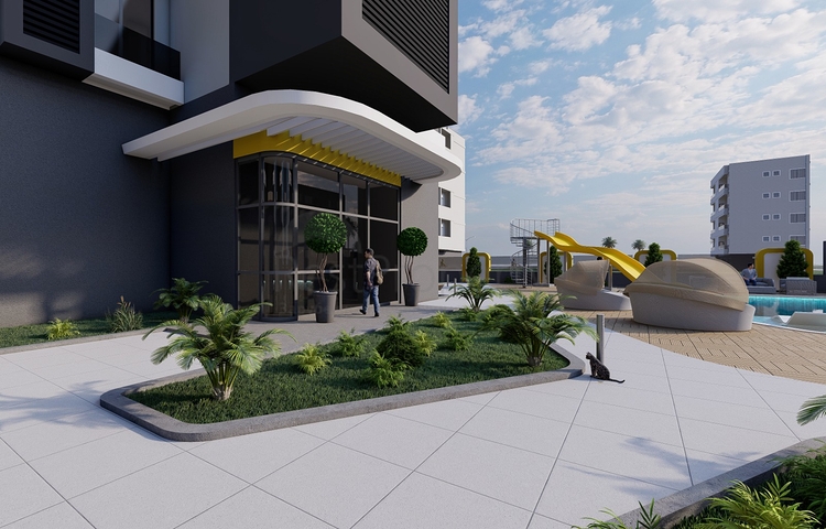 قريبة من البحر -شقق بالاقساط - ضمن مجمع قيد الانشاء -في مهموتلار / الانيا 