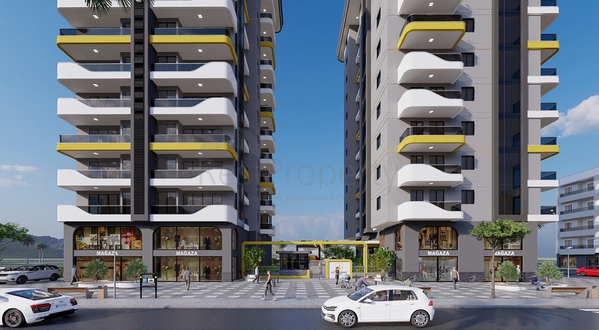 قريبة من البحر -شقق بالاقساط - ضمن مجمع قيد الانشاء -في مهموتلار / الانيا 