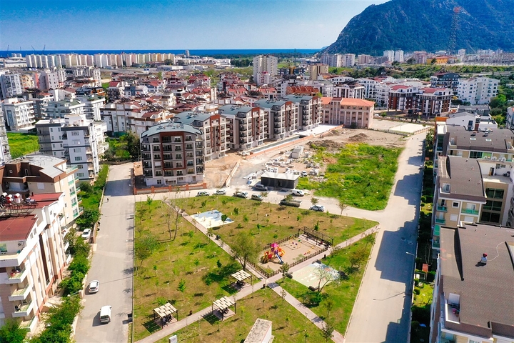 شقة 1 + 1 مطلة على جبال طوروس في منطقة هورما في أنطاليا