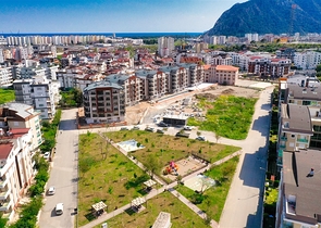 شقة 1 + 1 مطلة على جبال طوروس في منطقة هورما في أنطاليا