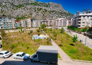 شقة 1 + 1 مطلة على جبال طوروس في منطقة هورما في أنطاليا