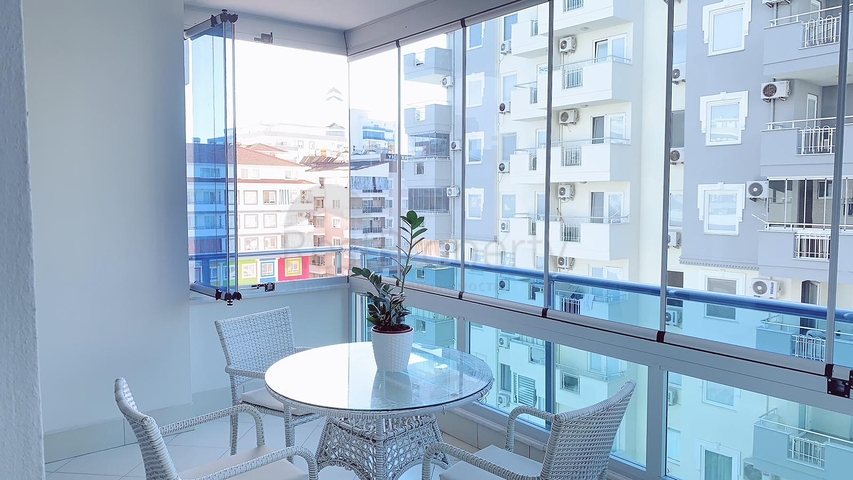 مجمع فاخر -شقة غرفة وصالة -مفروشة -قريبة من البحر - في مهموتلار / الانيا 