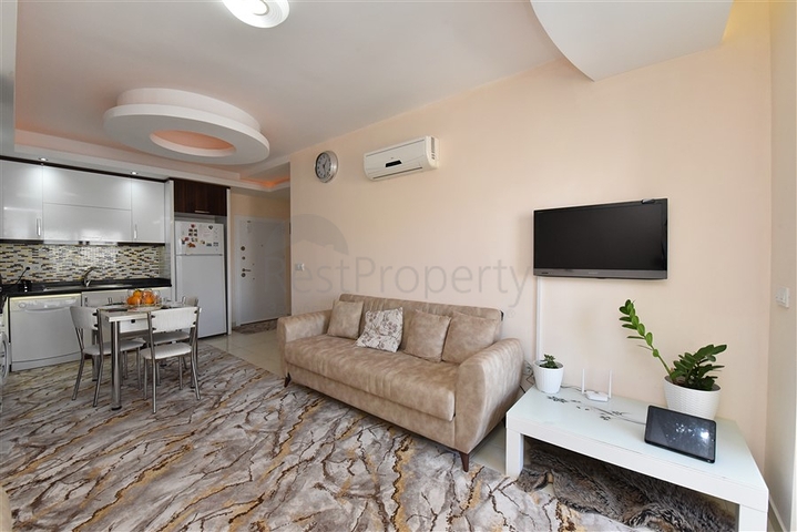 مجمع فاخر -شقة غرفة وصالة -مفروشة -قريبة من البحر - في مهموتلار / الانيا 