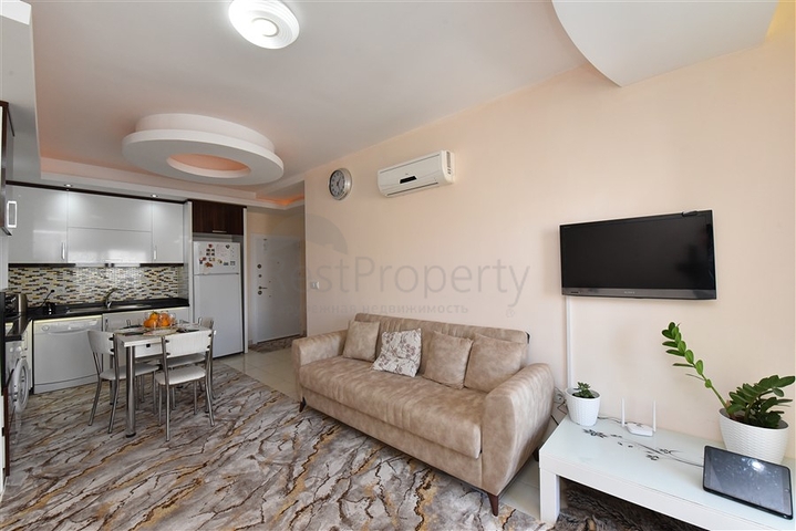 مجمع فاخر -شقة غرفة وصالة -مفروشة -قريبة من البحر - في مهموتلار / الانيا 