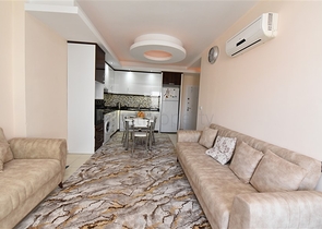 مجمع فاخر -شقة غرفة وصالة -مفروشة -قريبة من البحر - في مهموتلار / الانيا 