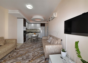 مجمع فاخر -شقة غرفة وصالة -مفروشة -قريبة من البحر - في مهموتلار / الانيا 