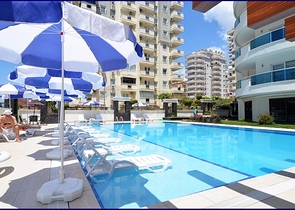 مجمع فاخر -شقة غرفة وصالة -مفروشة -قريبة من البحر - في مهموتلار / الانيا 