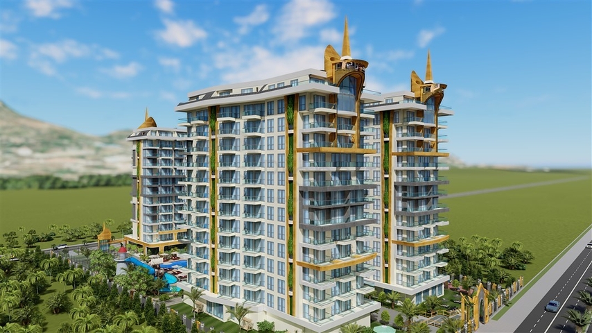 اطلالة بحر مباشرة - مجمع فاخر قيد الانشاء -في مهموتلار / الانيا 