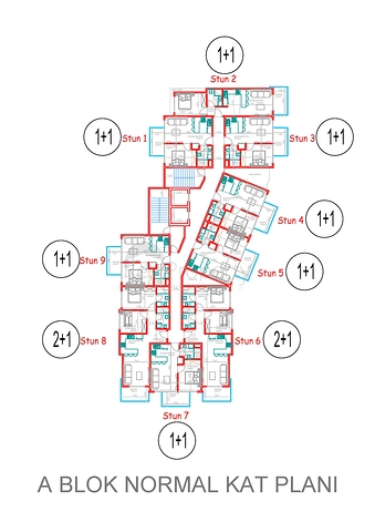 اطلالة بحر مباشرة - مجمع فاخر قيد الانشاء -في مهموتلار / الانيا 