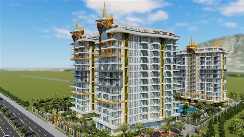 اطلالة بحر مباشرة - مجمع فاخر قيد الانشاء -في مهموتلار / الانيا 