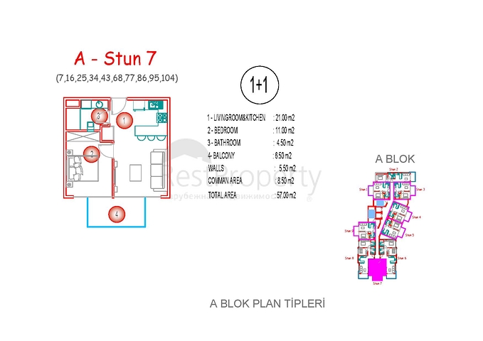 اطلالة بحر مباشرة - مجمع فاخر قيد الانشاء -في مهموتلار / الانيا 