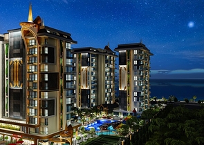 اطلالة بحر مباشرة - مجمع فاخر قيد الانشاء -في مهموتلار / الانيا 