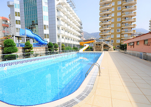 اطلالة بحر مباشرة -شقة غرفتين وصالة -ضمن مجمع - في مهموتلار / الانيا 