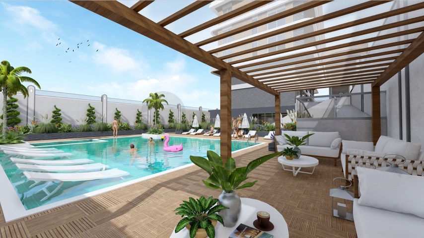 اطلالة بحرية -شقق ضمن مجمع سكني حديث في كاستل / الانيا 