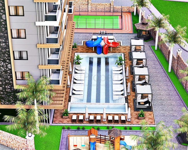 بالاقساط -شقق ضمن مجمع قيد الانشاء -في منطقة توسمور المركزية / الانيا