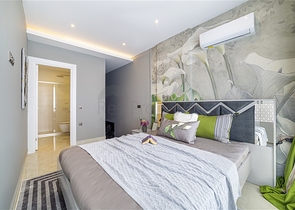 ضمن مجمع على البحر مباشرة -شقة دوبلكس انيقة -تصميم 1+1- في مهموتلار / الانيا 