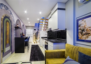 ضمن مجمع على البحر مباشرة -شقة دوبلكس انيقة -تصميم 1+1- في مهموتلار / الانيا 