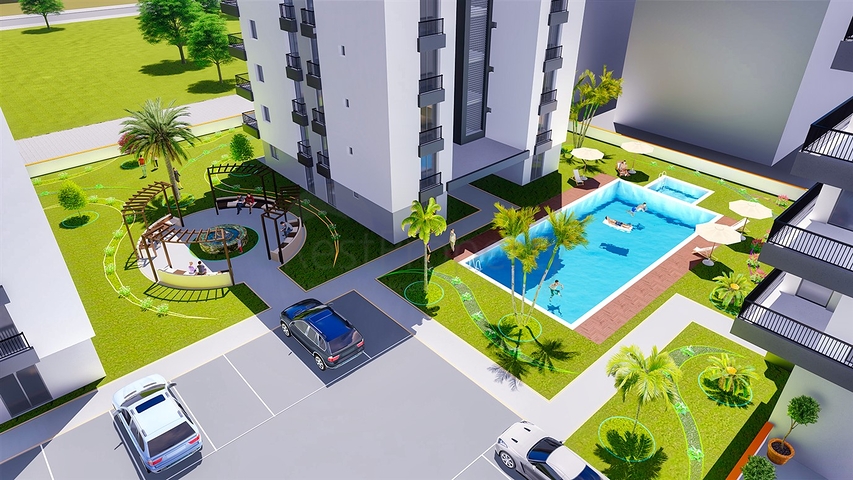 شقق 2 + 1 مع مطبخ منفصل في مشروع في كيبيز